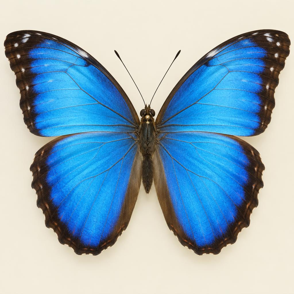 A blue morpho butterfly